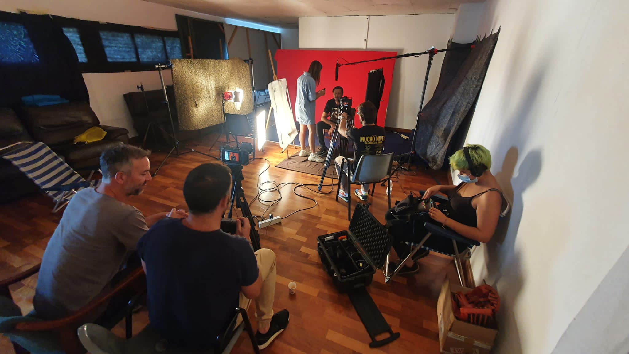 Momento de la grabación de entrevistas para el documental 'Break Nation'.